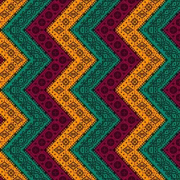 Geometrical,Lines,Allover,Colorful,Pattern,For,Kids,Collection Illustrazione stock