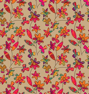Geometric,Seamless,Flower,Pattern,On,Background Illustrazione stock