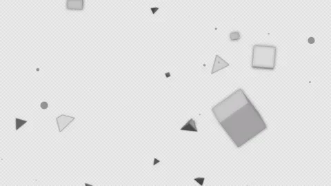 Geometry 3D shape particles fly looped transparent background 4K Stock Footage 221509234