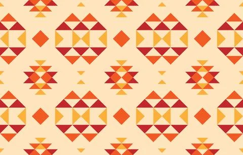 Geometry american indigenous pattern. Native american pattern ethnic art co.. Illustrazione stock