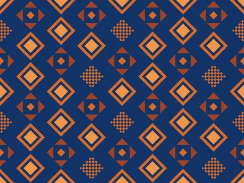 Geometry and  mosaic on a seamless spring pattern. Illustrazione stock