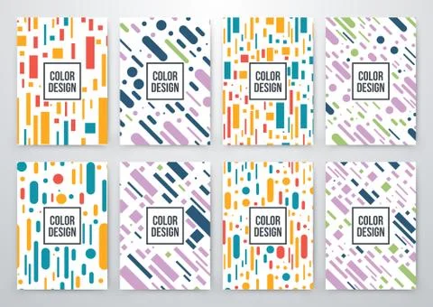 Geometry backgrounds set. Stock Illustration