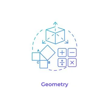 Geometry blue gradient concept icon Stock Illustration