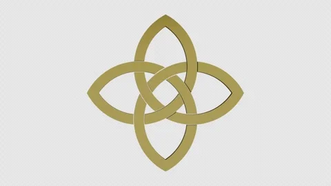 Geometry celtic pattern animation on transparent background. 4K footage. Stock Footage 288584674