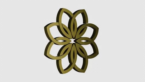 Geometry celtic pattern animation on transparent background. 4K footage. Stock Footage 307347164