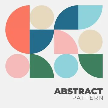 Geometry Circle Colorful Abstract Pattern Vector Illustrattion 스톡 일러스트