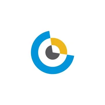 Geometry circle letter o logo icon vector Stock-Illustration