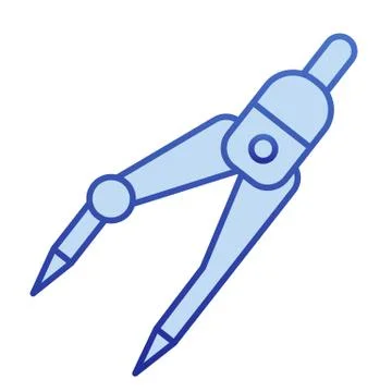 Geometry compass color icon. Divider symbol, gradient style pictogram on white Stock Illustration