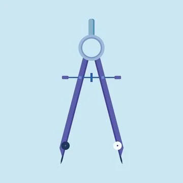 Geometry compass flat design illustration Stock Illustration