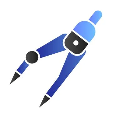 Geometry compass flat icon. Divider symbol, gradient style pictogram on white イラスト素材