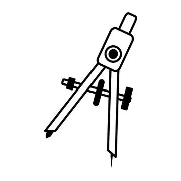 Geometry compass isolated icon Stock Illustration