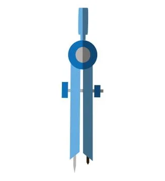 Geometry compass isolated icon Stock Illustration