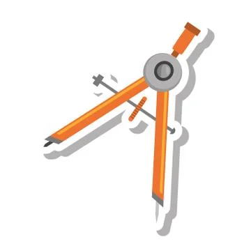 Geometry compass isolated icon Stock Illustration