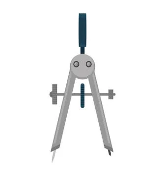 Geometry compass isolated icon Stock Illustration