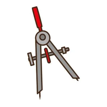 Geometry compass isolated icon Stock Illustration