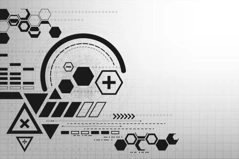 Geometry in the concept of technology. Stock Illustration