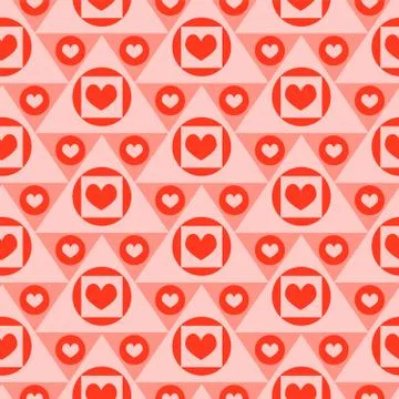 Geometry cute seamless pattern Stock Illustration