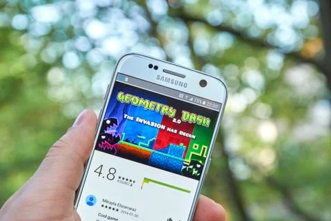Geometry Dash game Stock Photos