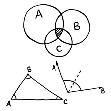 Geometry doodle. Outlined Stock Illustration