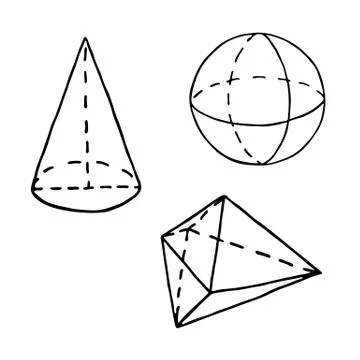 Geometry doodle. Outlined Stock Illustration