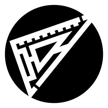 Geometry drafting tools icon designing architecture plans Illustrazione stock