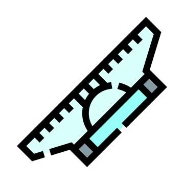 Geometry drawing tool for school education and engineering design Stock Illustration
