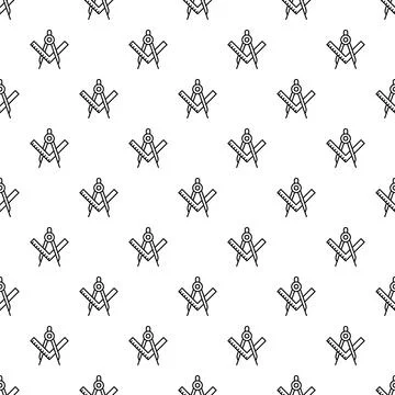 Geometry drawing tool seamless pattern background Stock Illustration