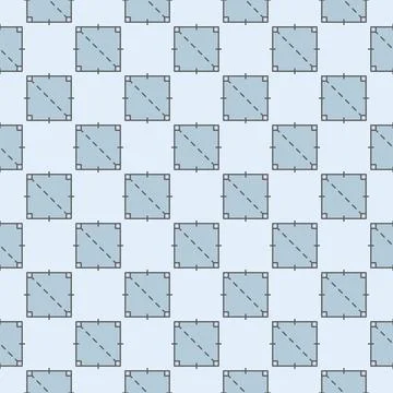 Geometry Education concept vector colored seamless pattern with Geometrical.. Stock Illustration