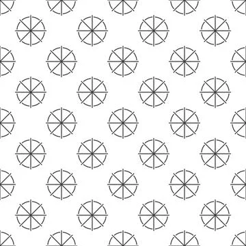 Geometry Education vector outline pattern - Math Science seamless background Stock Illustration