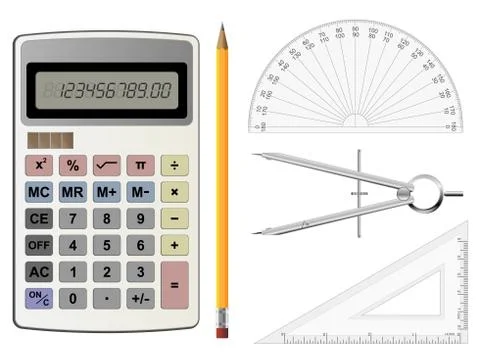 Geometry equipment Illustrazione stock