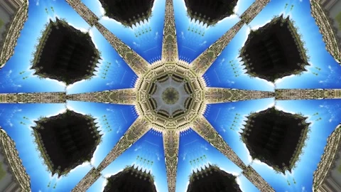 Geometry ethnic pattern. Arabesque illustration ornament. Footage mandala Stock Footage 161008986