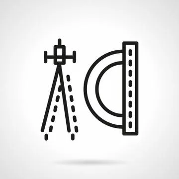 Geometry flat line vector icon Illustrazione stock