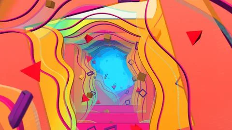 In Geometry Flat Style Stock Photos