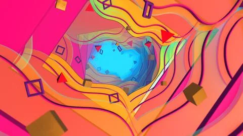 In Geometry Flat Style Stock Photos