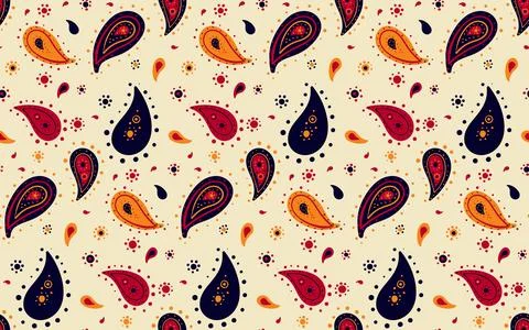 Geometry floral pattern to style drawing. Paint flower on cool pretty. Trad.. Stock Illustration