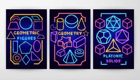 Geometry Flyer Concepts 스톡 일러스트