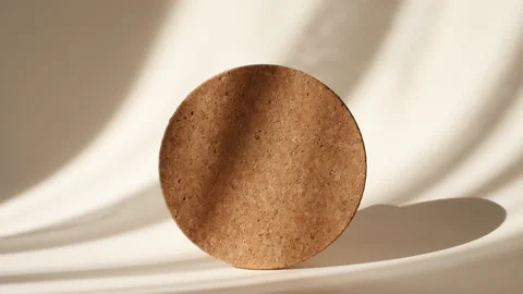 Geometry Frame for Show Product Display on Pastel Beige Background in the Stock Footage 154615085