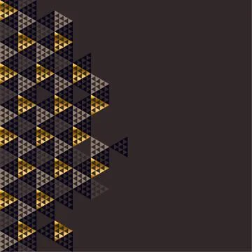Geometry gold header vector illustration. Concept triangle geometric pattern  Illustrazione stock