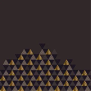 Geometry gold header vector illustration. Concept triangle geometric pattern  스톡 일러스트