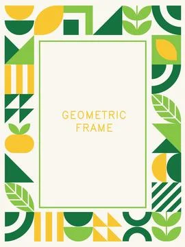 Geometry graphics and abstract frame Stock Illustration