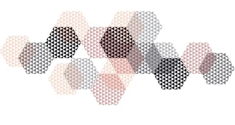 Geometry header in pastel color vector illustration. Concept triangle and hex Stock Illustration