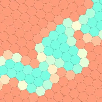 A Geometry hexagon wall texture background multicolor honeycomb pattern wallpape Stock Illustration