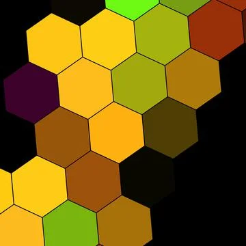 A Geometry hexagon wall texture background multicolor honeycomb pattern wallpape Stock Illustration