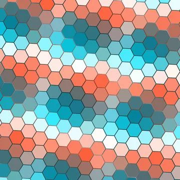 A Geometry hexagon wall texture background multicolor honeycomb pattern wallpape Illustrazione stock