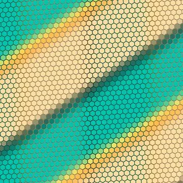 A Geometry hexagon wall texture background multicolor honeycomb pattern wallpape Stock Illustration