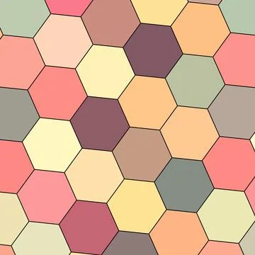 A Geometry hexagon wall texture background multicolor honeycomb pattern Stock Illustration
