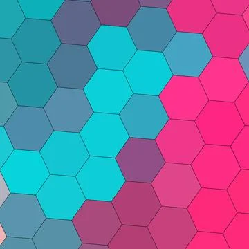 A Geometry hexagon wall texture background multicolor honeycomb pattern wallpape Stock Illustration