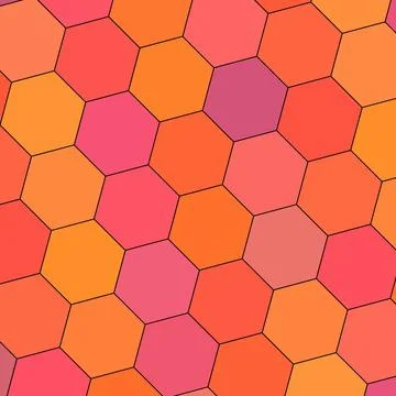 A Geometry hexagon wall texture background multicolor honeycomb pattern Stock Illustration