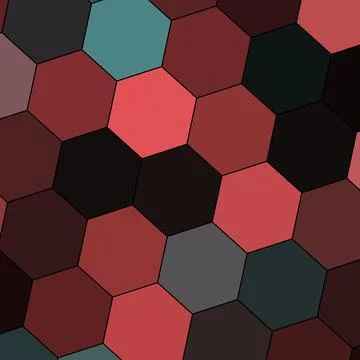 A Geometry hexagon wall texture background multicolor honeycomb pattern Stock Illustration