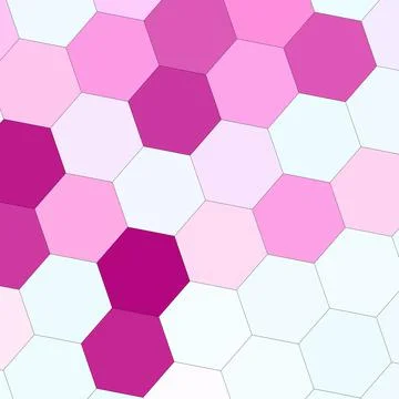 A Geometry hexagon wall texture background multicolor honeycomb pattern Stock Illustration